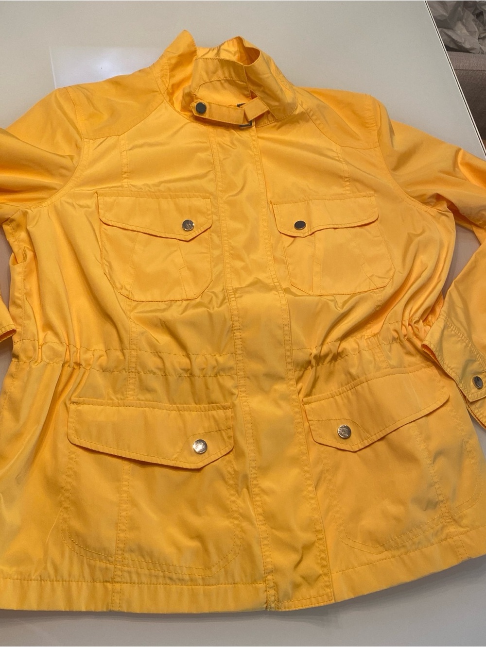 Coldwater Creek Bright Yellow Cinch-Waist Field Jacket XL (16)